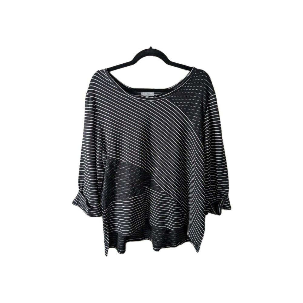 Habitat Black Light Gray Top L Lagenlook Art To Wear